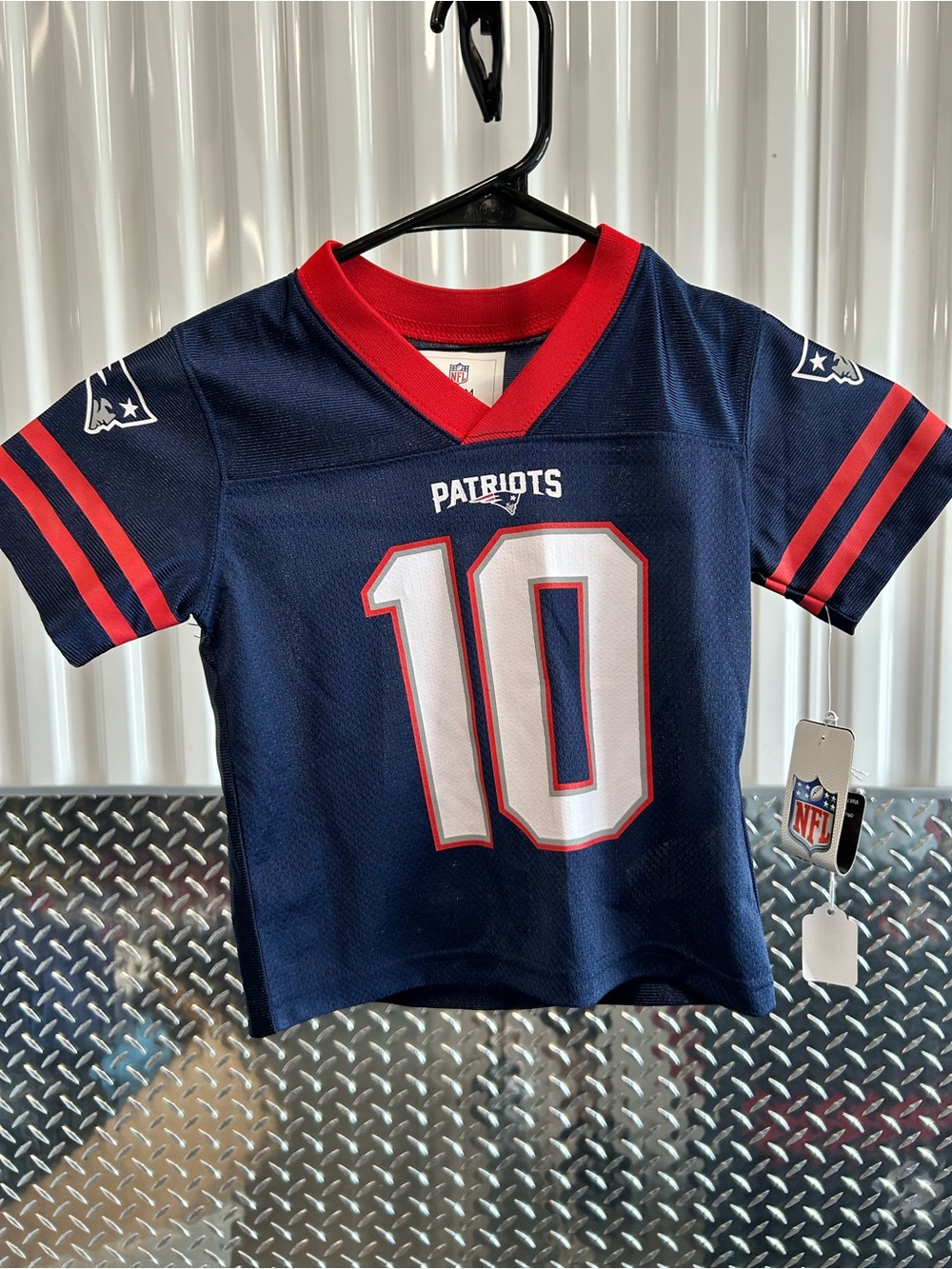 NFL New England Patriots Navy and Red Kids Jersey #10